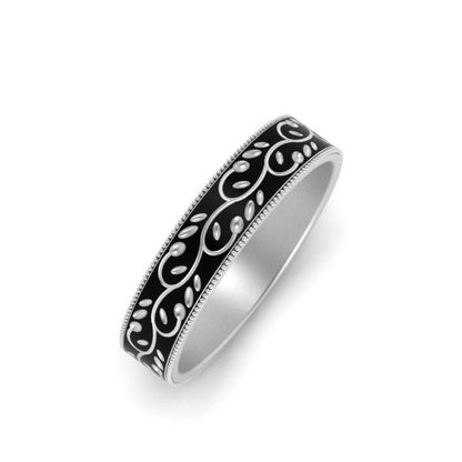 Leaf Enamel Promise Ring For Men Fascinating Diamonds