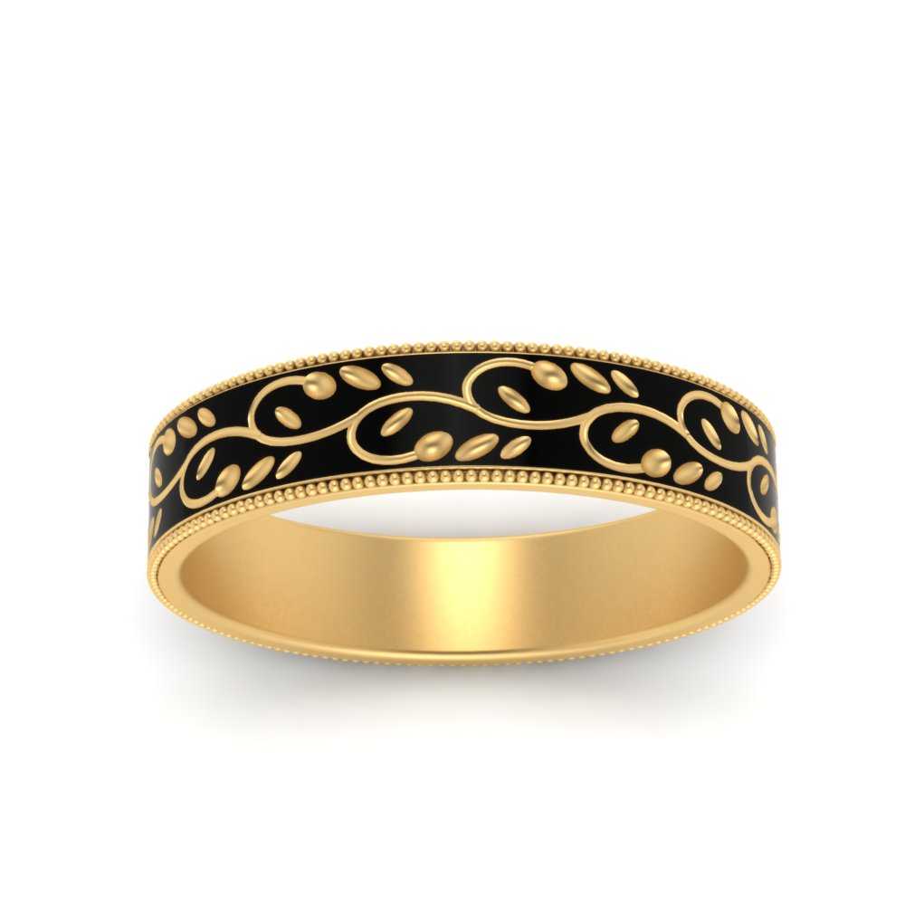 Leaf Enamel Promise Ring For Men Fascinating Diamonds
