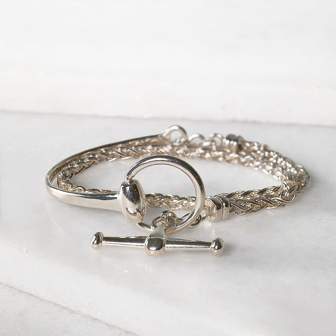 Odeza - Wrap Around Horse Bit Bracelet in Silver Urban-Equestrian