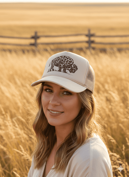Leopard Buffalo Trucker Hat Wild Junkie