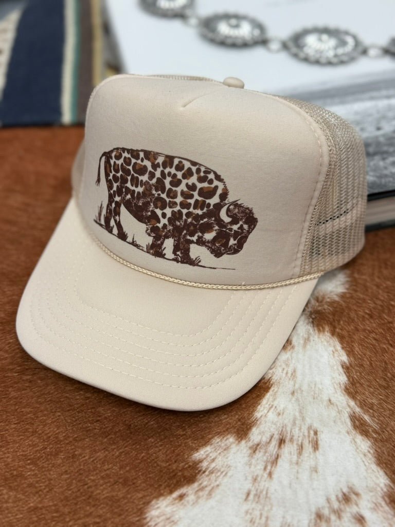 Leopard Buffalo Trucker Hat Wild Junkie