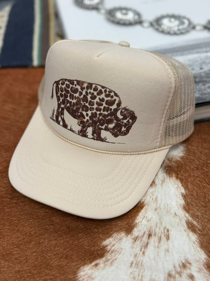 Leopard Buffalo Trucker Hat Wild Junkie