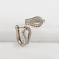 Levade - Moissanite Clear Stone Sterling Silver Horseshoe Earring Urban-Equestrian
