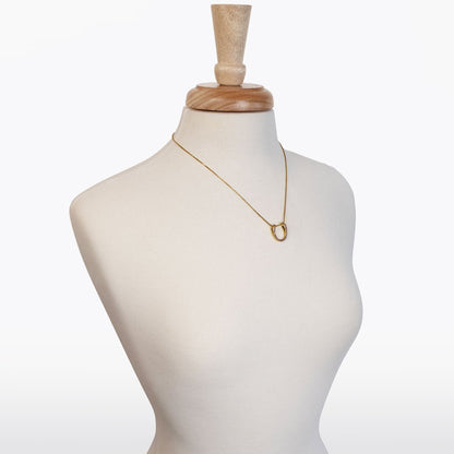 Levade -Violet Moissanite Horseshoe Equestrian Necklace in Gold Urban-Equestrian