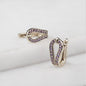 Levade - Moissanite Violet Stone Sterling Silver Horseshoe Earring Urban-Equestrian