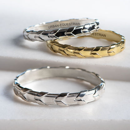 Lexington - Equestrian Laced Rein Wrist Bracelet in Gold or Silver Urban-Equestrian