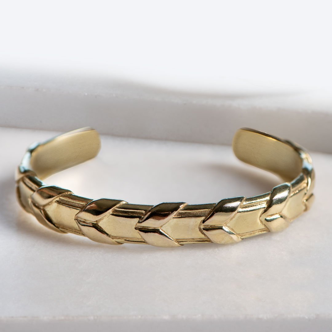 Lexington - Equestrian Laced Rein Wrist Cuff in Gold or Silver Urban-Equestrian