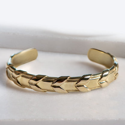 Lexington - Equestrian Laced Rein Wrist Cuff in Gold or Silver Urban-Equestrian