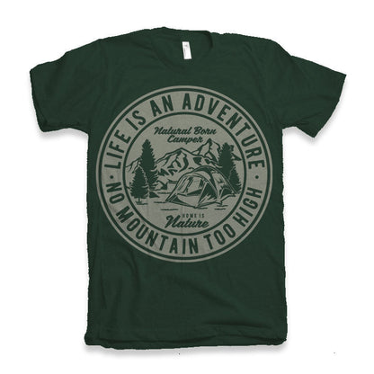 Life Is An Adventure Men's Bamboo Viscose/Organic Cotton Short Sleeve Graphic T-Shirt Spun Bamboo