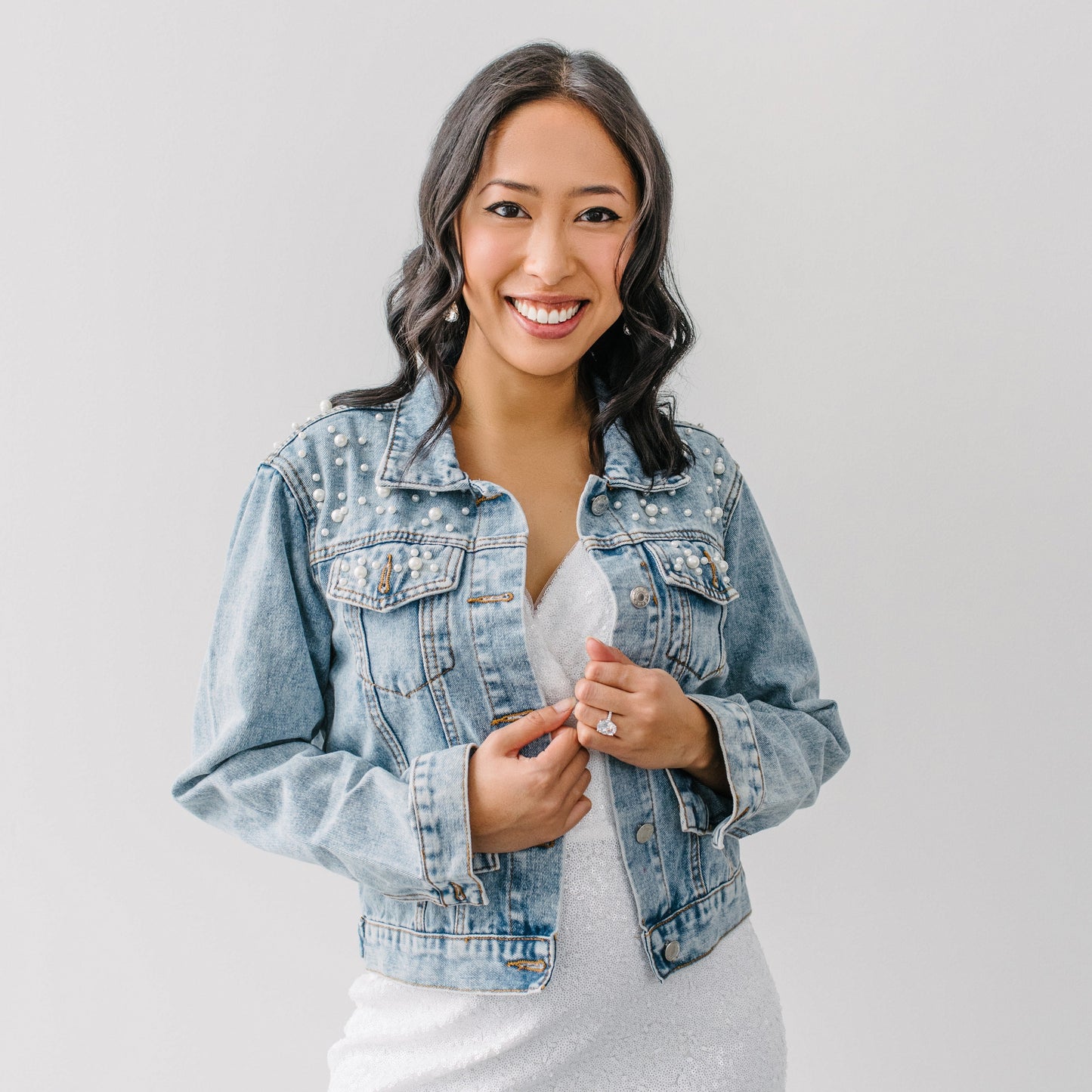 Embroidered Denim Jacket - Wifey Miss To Mrs® Shop