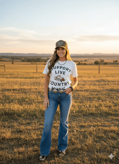 Live Country Music Graphic Tee Wild Junkie