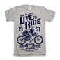 Live To Ride Men's Bamboo Viscose/Organic Cotton Short Sleeve Graphic T-Shirt Spun Bamboo