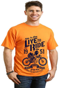 Live To Ride Men's Bamboo Viscose/Organic Cotton Short Sleeve Graphic T-Shirt Spun Bamboo