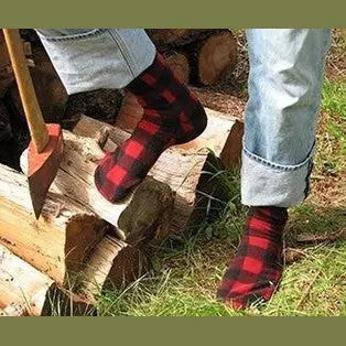 Polar Feet SUPER STRETCHY Fleece Socks - Lumberjack Polar Feet® LLC