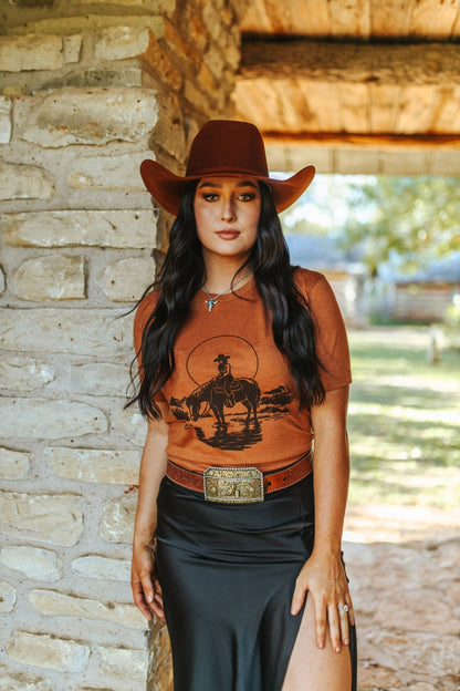 Lone Cowgirl Rider Graphic Tee Wild Junkie