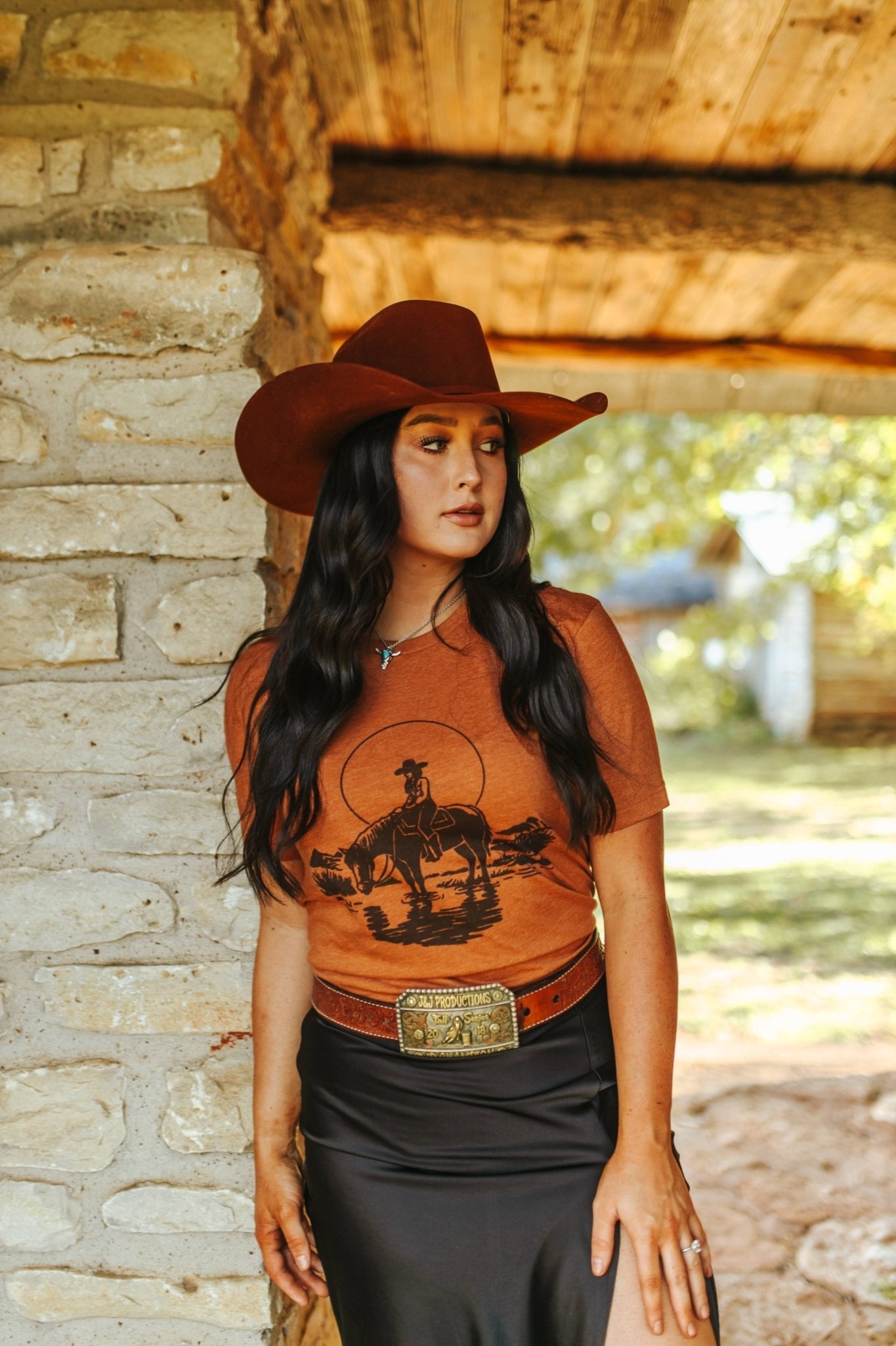 Lone Cowgirl Rider Graphic Tee Wild Junkie