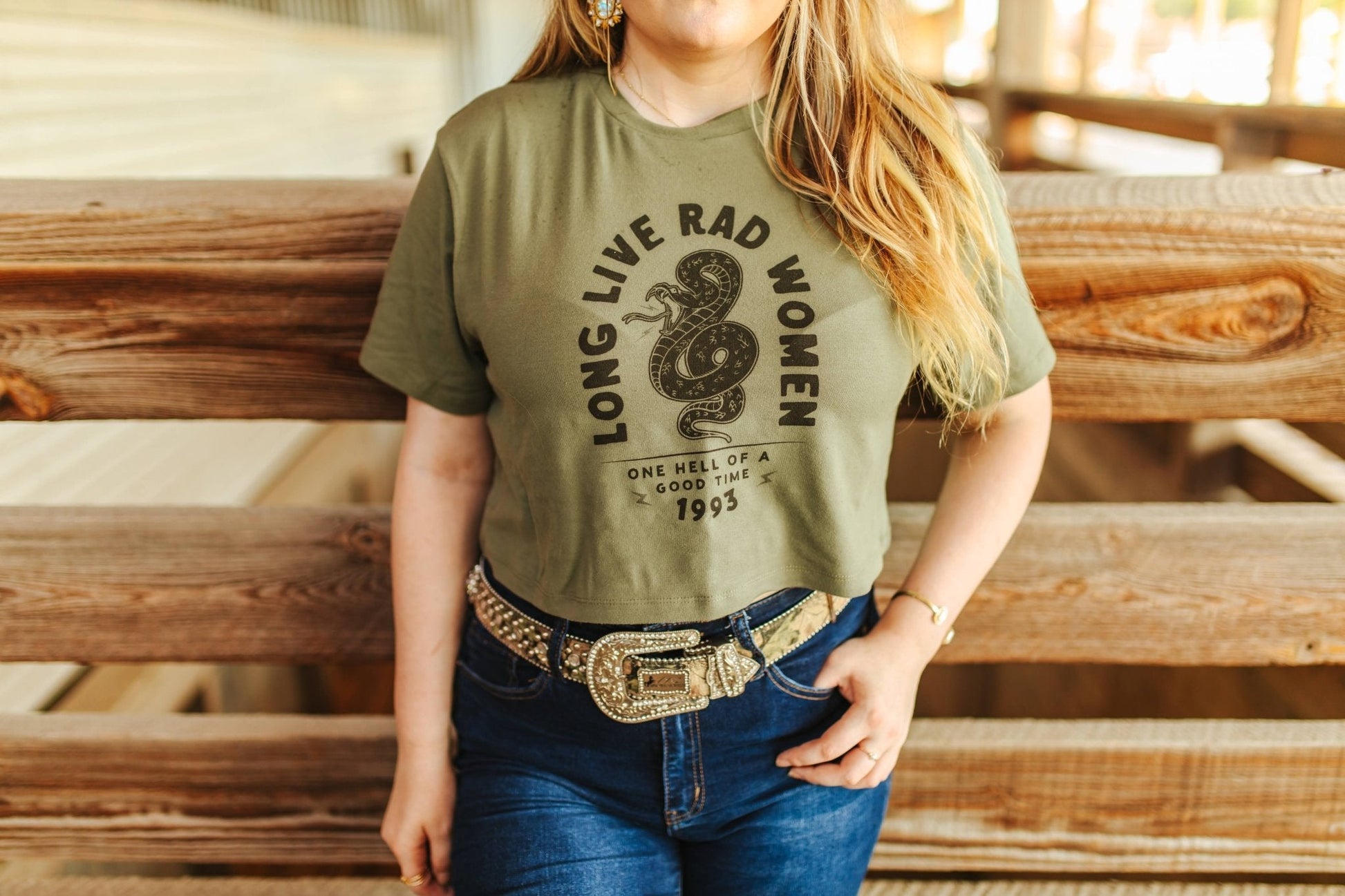 Long Live Rad Women Boxy Crop Graphic Tee Wild Junkie