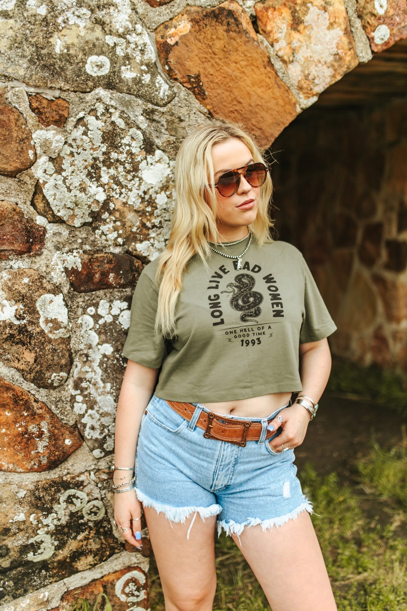 Long Live Rad Women Boxy Crop Graphic Tee Wild Junkie