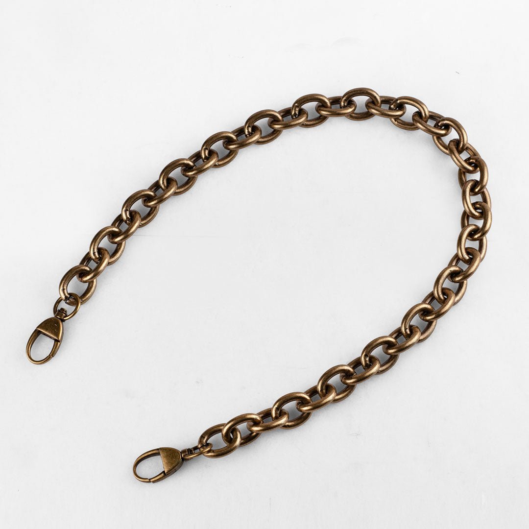 Chunky Loop Antique Brass Chain Strap Urban-Equestrian
