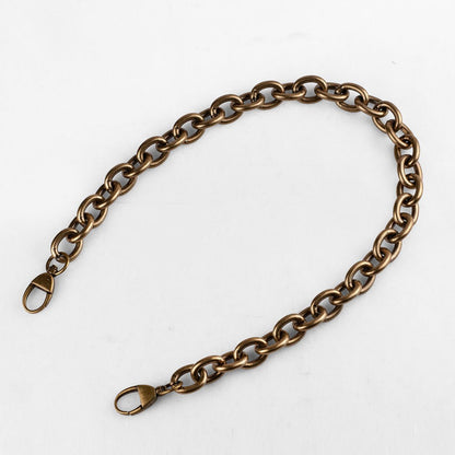 Chunky Loop Antique Brass Chain Strap Urban-Equestrian
