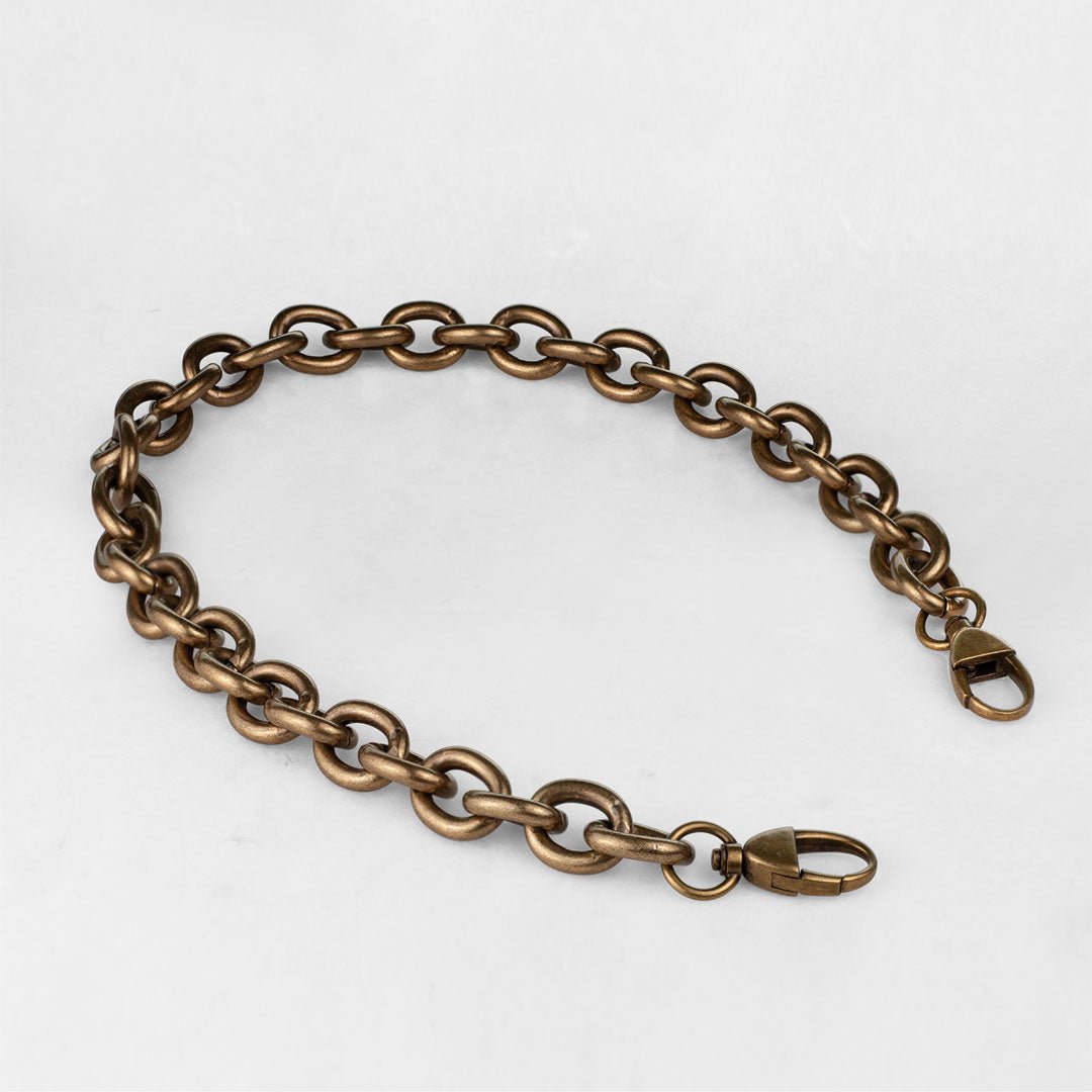 Chunky Loop Antique Brass Chain Strap Urban-Equestrian