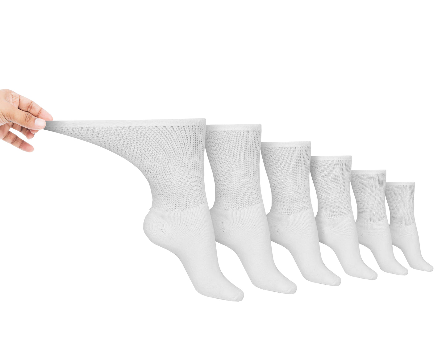 Non-binding Cotton Diabetic Crew Socks (6-pair Pack) DSC