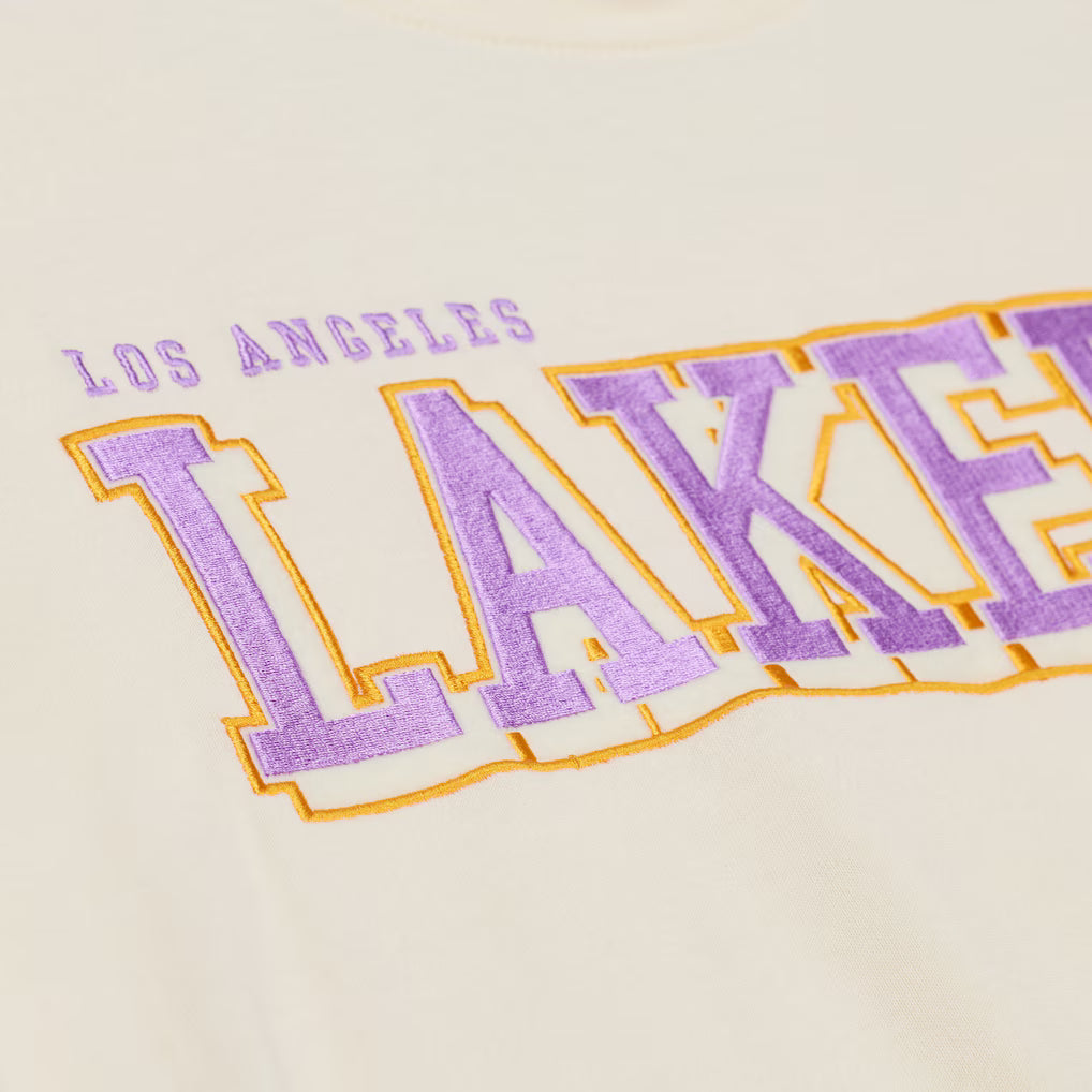 Mitchell & Ness Lakers Long Sleeve - Cream Denim Exchange