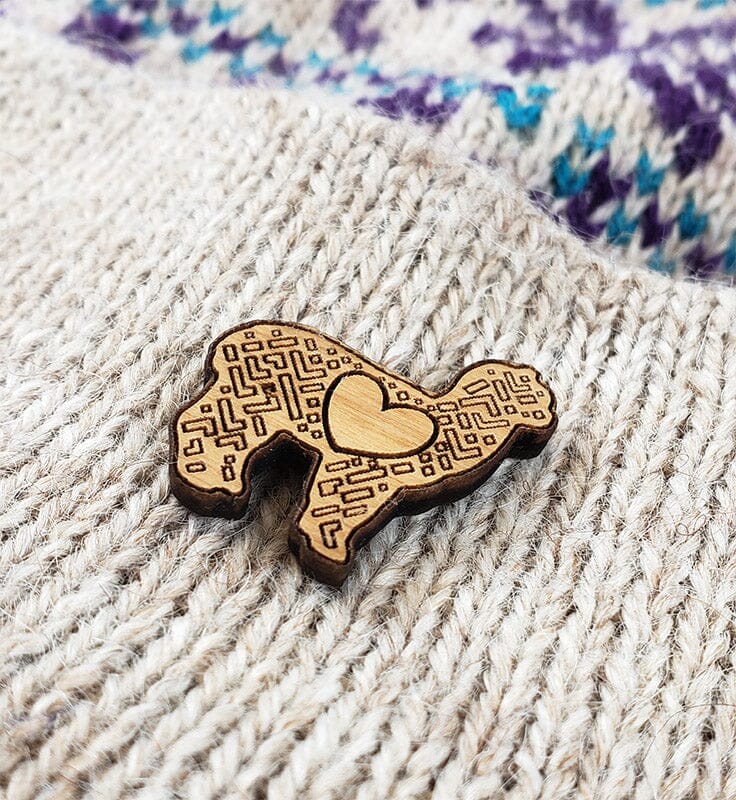 LOVE Alpaca Hat and Lapel Pin Purely Alpaca