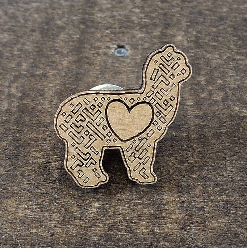 LOVE Alpaca Hat and Lapel Pin Purely Alpaca
