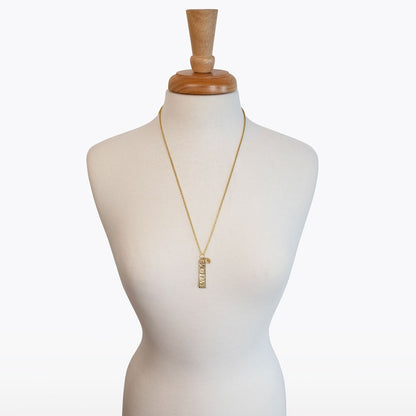 Love - Horseshoe Coin Dog Tag Necklace in Gold Urban-Equestrian
