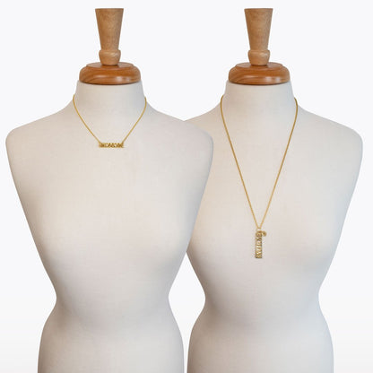 Love - Horseshoe Coin Dog Tag Necklace in Gold Urban-Equestrian