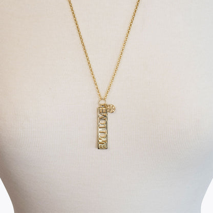 Love - Horseshoe Coin Dog Tag Necklace in Gold Urban-Equestrian