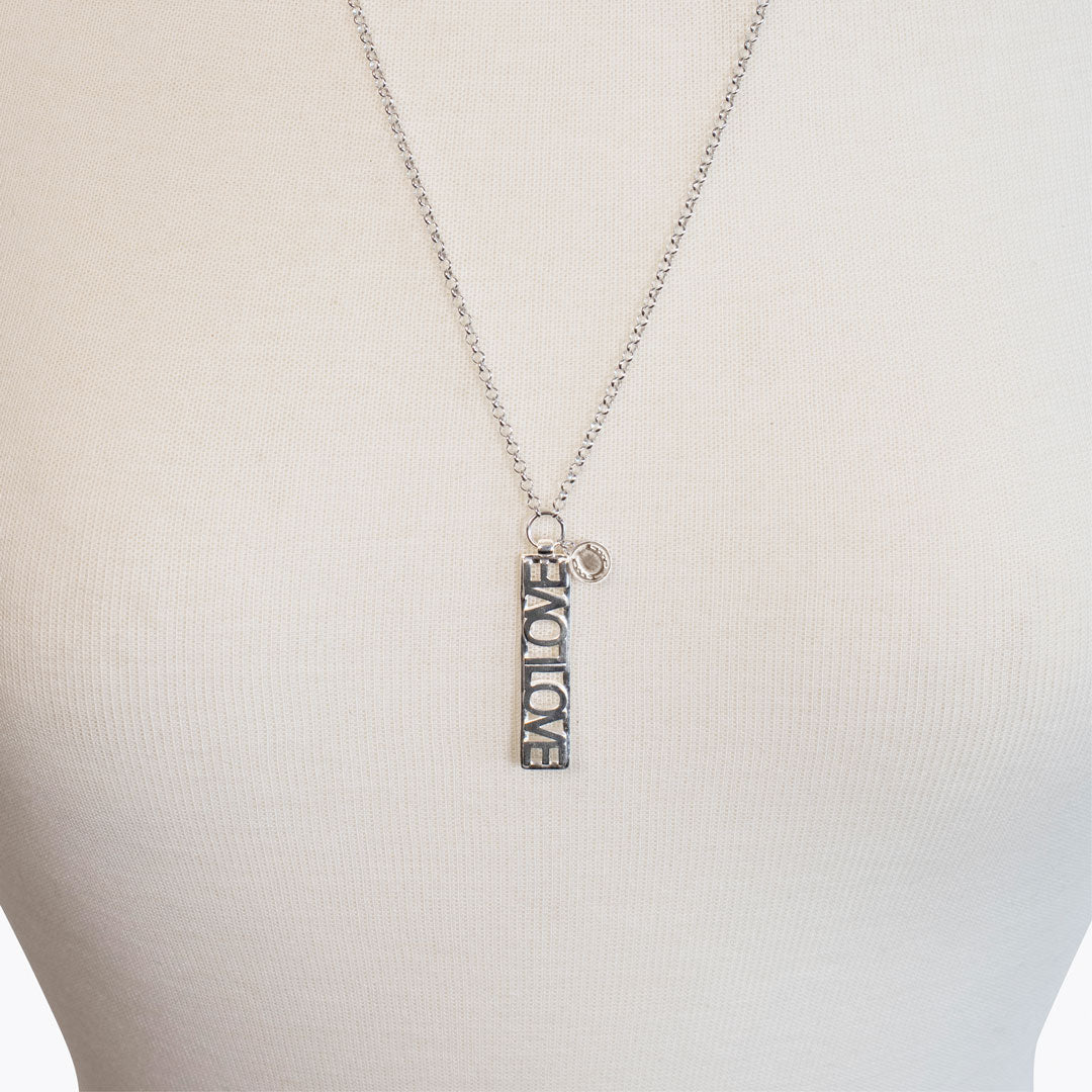 Love - Horseshoe Coin Dog Tag Necklace in Silver Urban-Equestrian