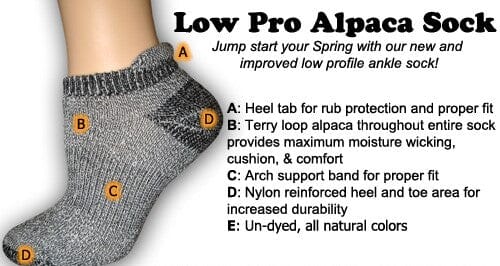 Low Pro Alpaca ANKLE Sock Purely Alpaca