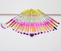 20-Piece Eye Brush Set with Colorful Diamond Handles