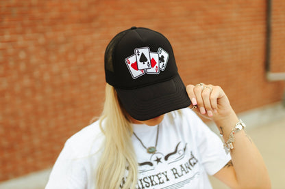 Lucky Aces Patch Trucker Hat Wild Junkie