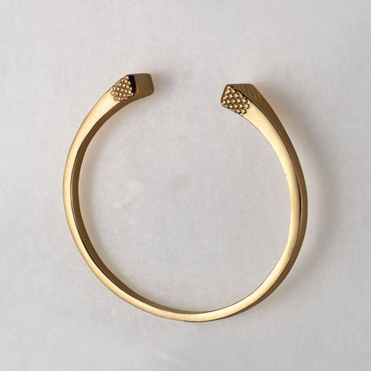 Lucky Nail - Blacksmith Horseshoe Cuff Bracelet in Gold Urban-Equestrian