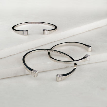 Lucky Nail - Blacksmith Horseshoe Cuff Bracelet in Silver Urban-Equestrian