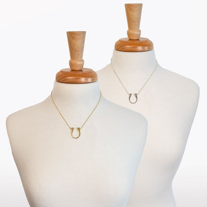 Lucky Nail - Horseshoe Nail Equestrian Necklace in Gold Urban-Equestrian