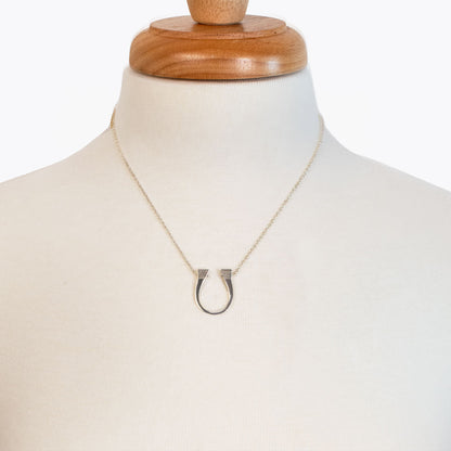 Lucky Nail - Horseshoe Nail Equestrian Necklace in Silver Urban-Equestrian