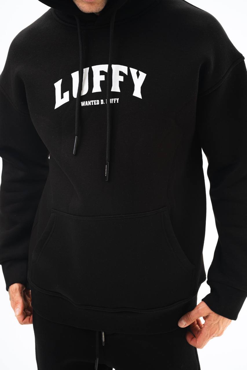Oversize 'Luffy' Hoodie - One Piece Anime Graphic Sweatshirt - Wanted D. Luffy Withinblack
