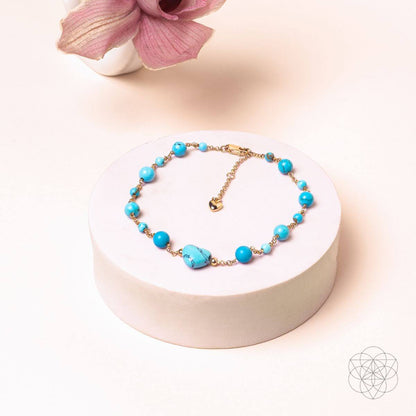 Luminous Glow - The Turquoise and Pearl Anklets of Love Conscious Items