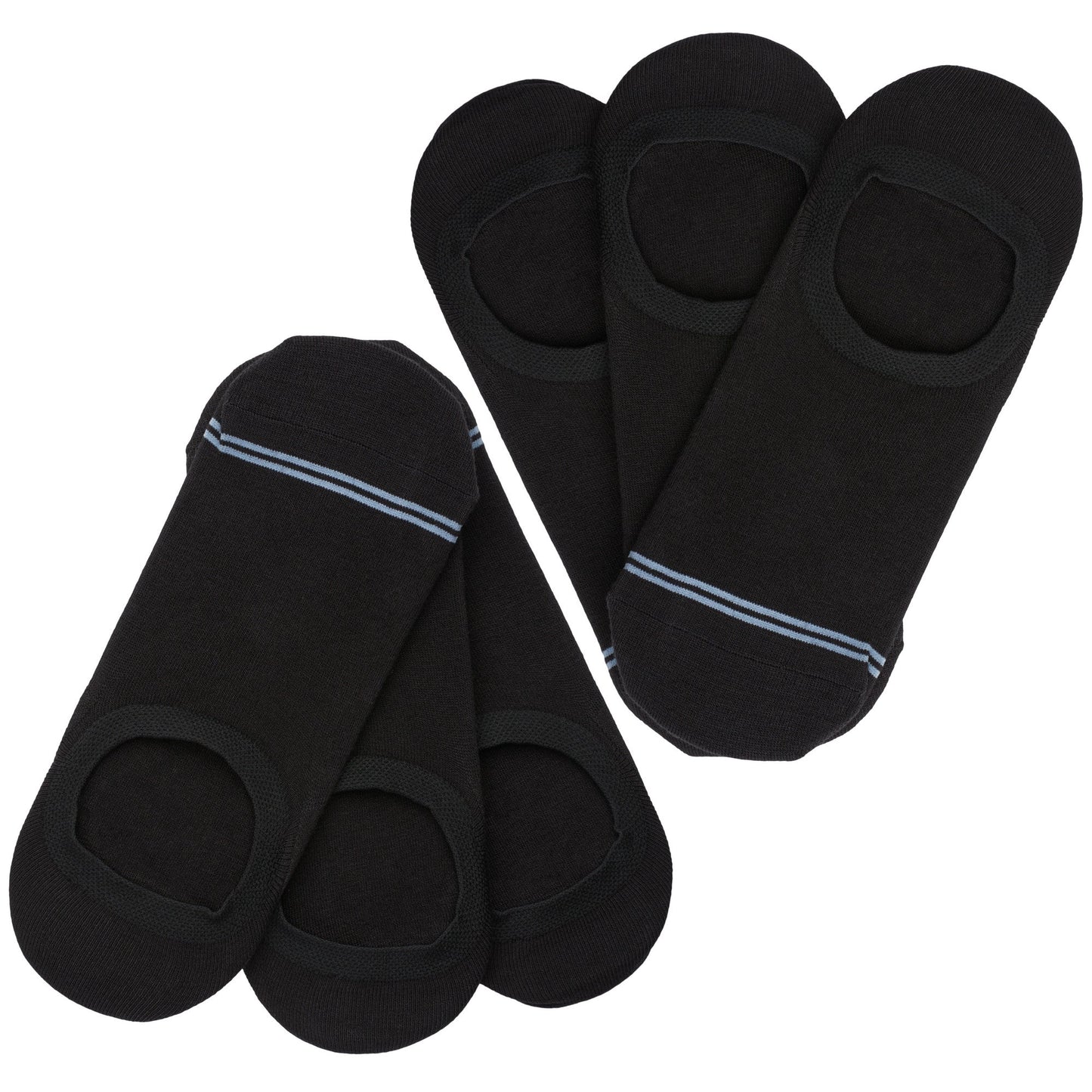 Luna Black No Show Socks - 6-Pack DeadSoxy
