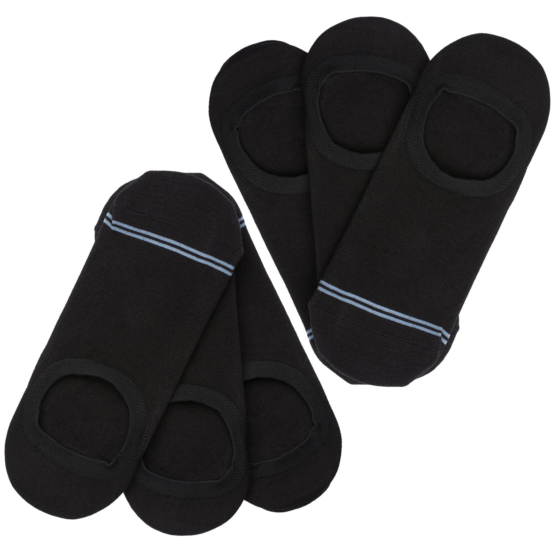 Luna Black No Show Socks - 6-Pack DeadSoxy