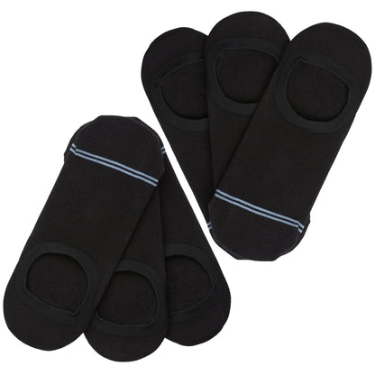 Luna Black No Show Socks - 6-Pack DeadSoxy