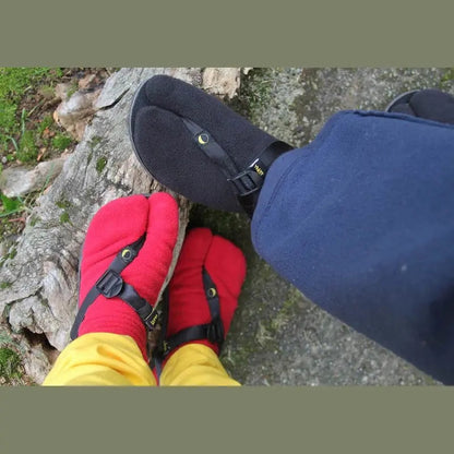 Polar Feet Fleece Tabi Socks - Black Polar Feet® LLC