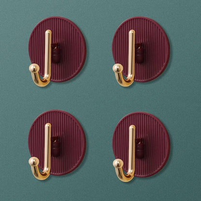 Luxury Wall Hooks Without Punching Self-Adhesive Suitable for Kitchen and Bathroom key Holder Seamless Hooks Behind The Door Wall Mounted Coat Rack Plastic Hook Home Decorative Small Hooks for Hanging Hat Coats Towel Jacket Stevvex