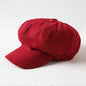 Octagonal Woolen Beret Hat for Casual Wear