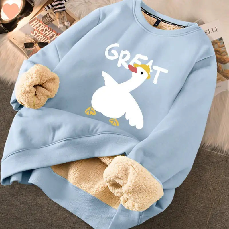 Thickened Printed Sweater for Women
