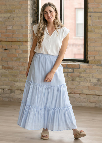 Madison V-neck Short Sleeve Flowy Top - FINAL SALE